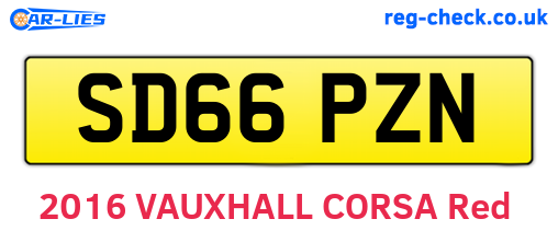 SD66PZN are the vehicle registration plates.