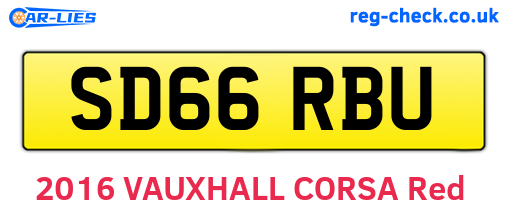 SD66RBU are the vehicle registration plates.