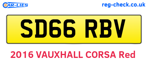 SD66RBV are the vehicle registration plates.