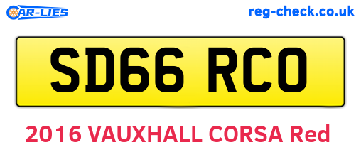 SD66RCO are the vehicle registration plates.