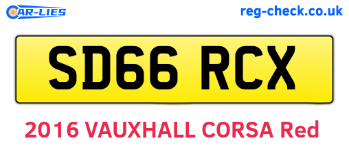 SD66RCX are the vehicle registration plates.