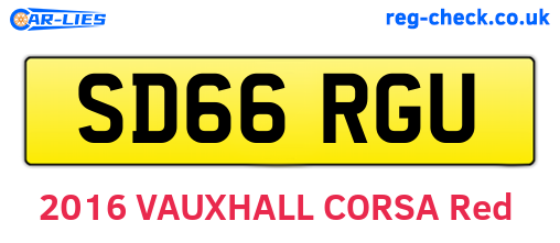 SD66RGU are the vehicle registration plates.