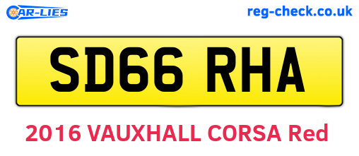 SD66RHA are the vehicle registration plates.