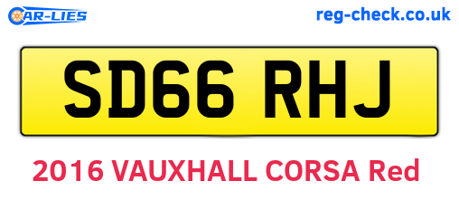 SD66RHJ are the vehicle registration plates.