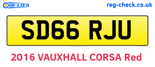 SD66RJU are the vehicle registration plates.