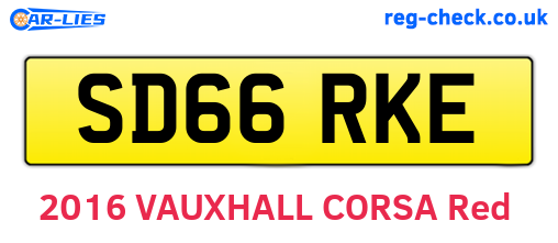 SD66RKE are the vehicle registration plates.