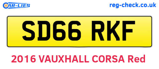 SD66RKF are the vehicle registration plates.