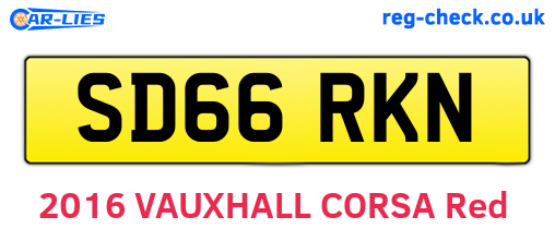 SD66RKN are the vehicle registration plates.