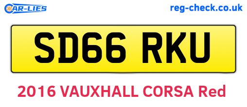 SD66RKU are the vehicle registration plates.