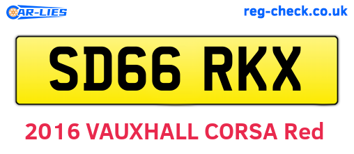 SD66RKX are the vehicle registration plates.