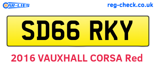SD66RKY are the vehicle registration plates.