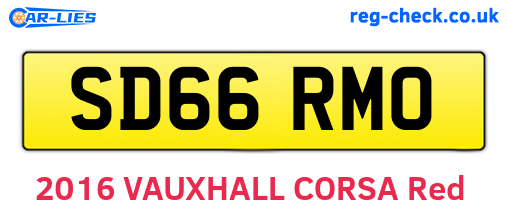 SD66RMO are the vehicle registration plates.