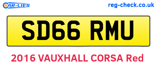 SD66RMU are the vehicle registration plates.