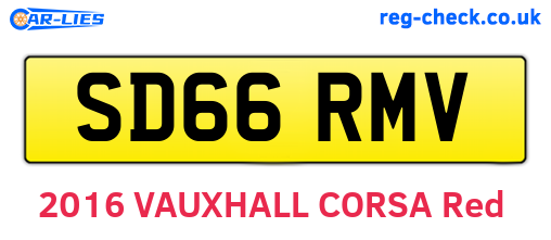 SD66RMV are the vehicle registration plates.