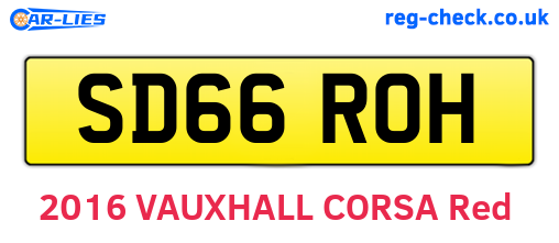 SD66ROH are the vehicle registration plates.