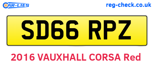 SD66RPZ are the vehicle registration plates.