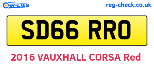 SD66RRO are the vehicle registration plates.