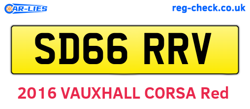 SD66RRV are the vehicle registration plates.