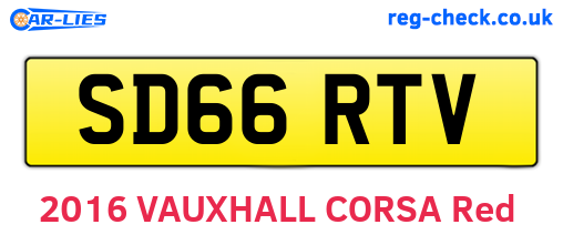 SD66RTV are the vehicle registration plates.