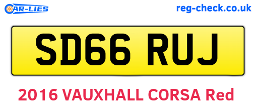SD66RUJ are the vehicle registration plates.