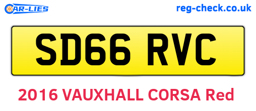 SD66RVC are the vehicle registration plates.