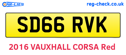SD66RVK are the vehicle registration plates.