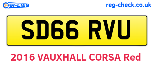 SD66RVU are the vehicle registration plates.