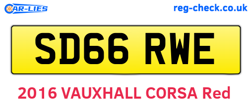 SD66RWE are the vehicle registration plates.