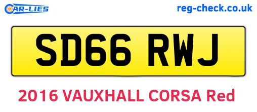 SD66RWJ are the vehicle registration plates.