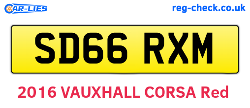 SD66RXM are the vehicle registration plates.