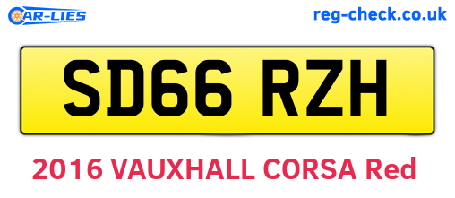 SD66RZH are the vehicle registration plates.