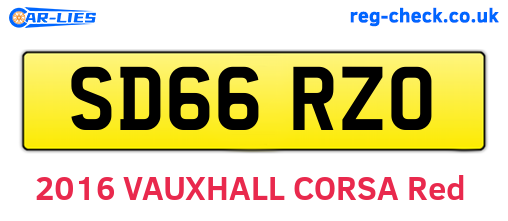 SD66RZO are the vehicle registration plates.