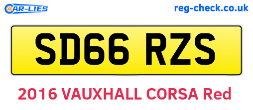 SD66RZS are the vehicle registration plates.