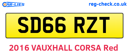 SD66RZT are the vehicle registration plates.