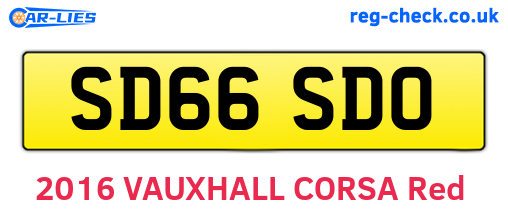 SD66SDO are the vehicle registration plates.