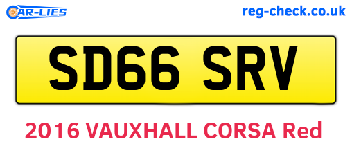 SD66SRV are the vehicle registration plates.