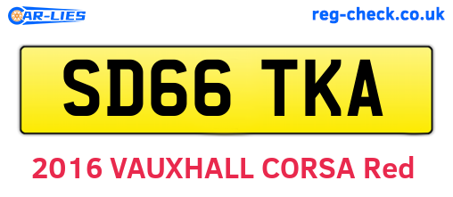 SD66TKA are the vehicle registration plates.