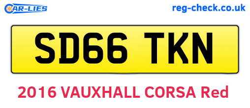 SD66TKN are the vehicle registration plates.