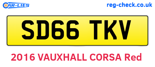 SD66TKV are the vehicle registration plates.