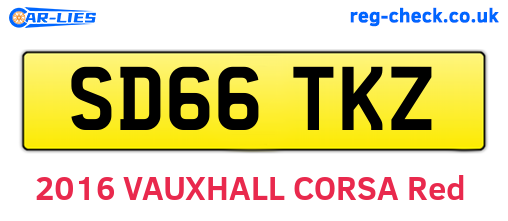 SD66TKZ are the vehicle registration plates.