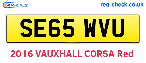 SE65WVU are the vehicle registration plates.