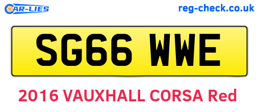SG66WWE are the vehicle registration plates.