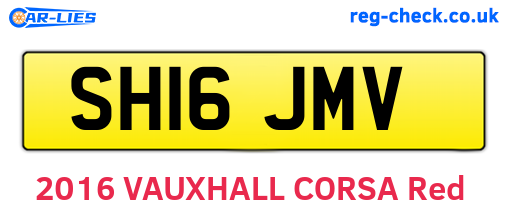 SH16JMV are the vehicle registration plates.