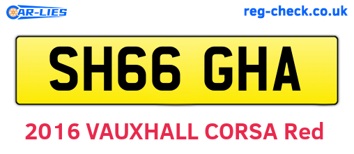 SH66GHA are the vehicle registration plates.