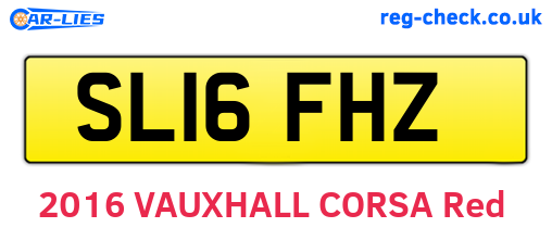 SL16FHZ are the vehicle registration plates.