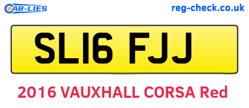 SL16FJJ are the vehicle registration plates.