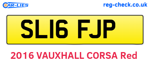 SL16FJP are the vehicle registration plates.