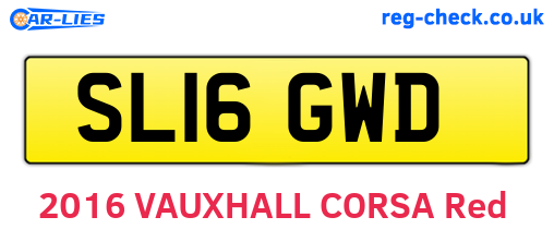SL16GWD are the vehicle registration plates.