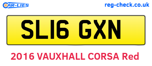 SL16GXN are the vehicle registration plates.