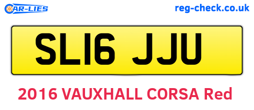 SL16JJU are the vehicle registration plates.